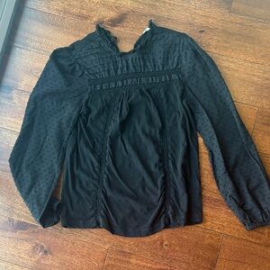 Caslon Black Textured Women's Blouse